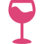 Red and White Wine Icon - A simple vector illustration of a red and white wine glass