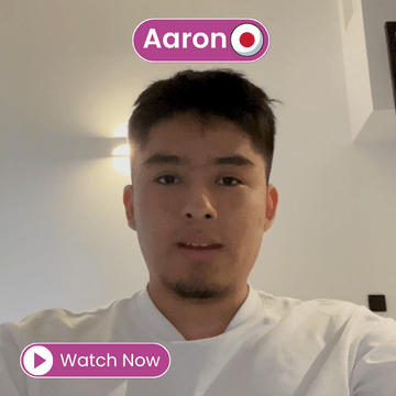 Thumbnail image of Aaron from Japan, discussing the benefits of learning Spanish with Language Vibes in a video testimonial.