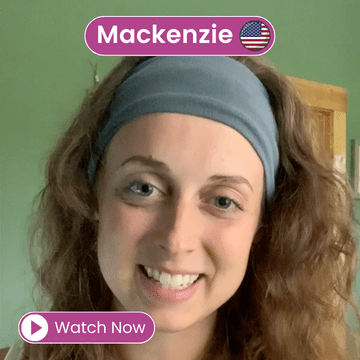 Thumbnail image of Mackenzie from the United States, discussing her transformative journey learning Spanish with Language Vibes in a video testimonial.